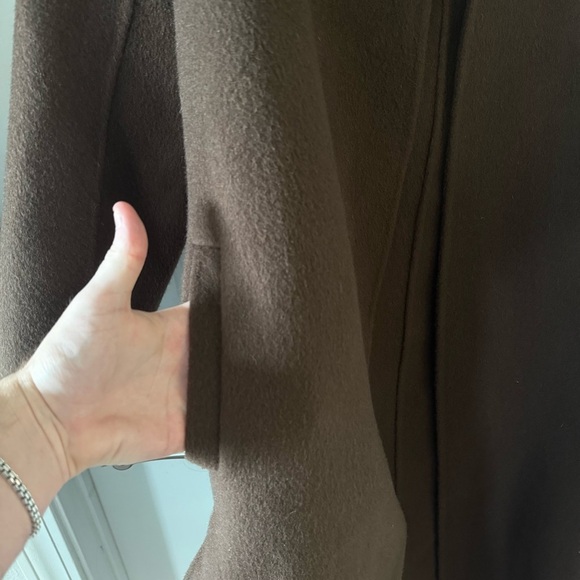Valentino Wrap Style Coat Size 8 Color Brown - Picture 6 of 6